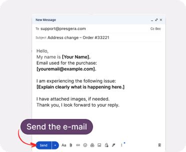 Screenshot showing send button